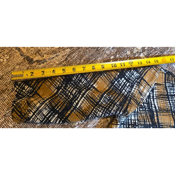 J. McLaughlin Catalyst Ponte Sheath Dress Small Mod Plaid Black Brown Tan Pocket - Picture 6 of 10